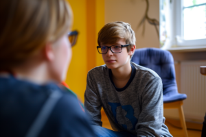 student counseling with school staff
