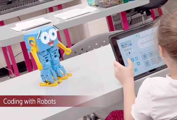 STEM2 Alpha school STEM class with robots